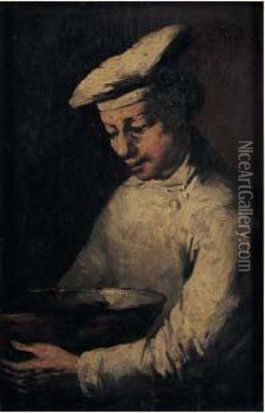 Le Petit Patissier Oil Painting - Germain Theodure Clement Ribot