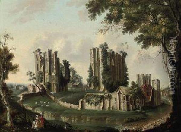 A View Of Kenilworth Castle, Warwickshire Oil Painting - Nicholas Thomas Dall