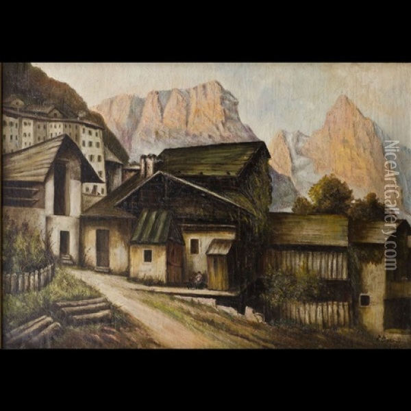 Bacio Di Sole In Valgardena Oil Painting - Paolo Bianchi