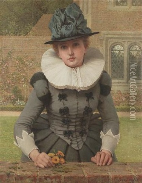 Sweet Anne Page Oil Painting - George Dunlop Leslie