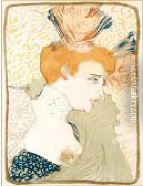 Mademoiselle Marcelle Lender En Buste (w.99; D.102; A.131) Oil Painting - Henri De Toulouse-Lautrec