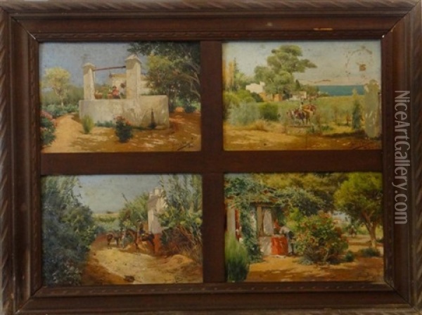 Scenes De La Vie Quotidienne En Espagne Oil Painting - Manuel Garcia y Rodriguez