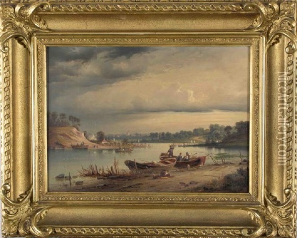 Am Stettiner Haff Oil Painting - Karl Wilhelm Christian Malchin