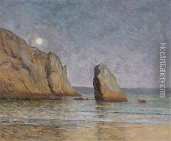 Lever De Lune, Baie De Douarnenez Oil Painting - Maxime Maufra