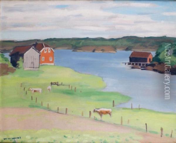 Pturages Au Bord Du Lac A Hesnes Oil Painting - Albert Marquet