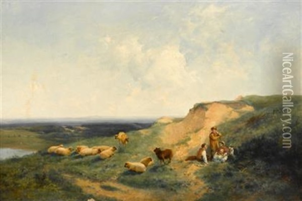 Landscape Near Dorking Oil Painting - Thomas Francis Wainewright