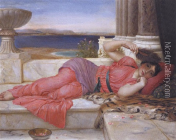 L'odalisque Oil Painting - John William Godward