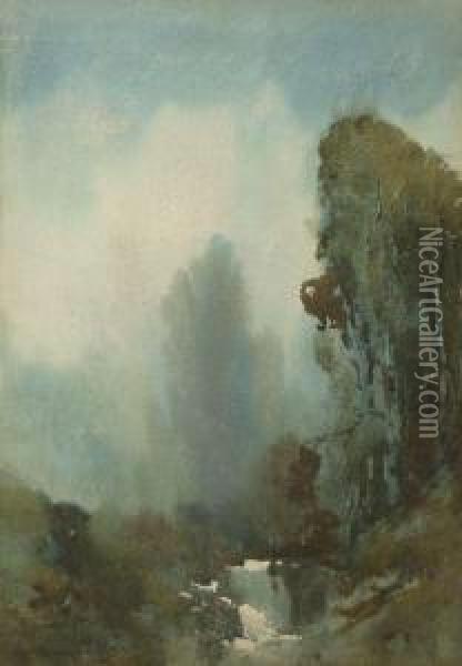 A Misty Morning Oil Painting - Thomas Marjoribanks Hay