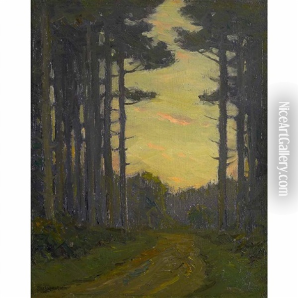 Road Through The Woods Oil Painting - Charles Warren Eaton