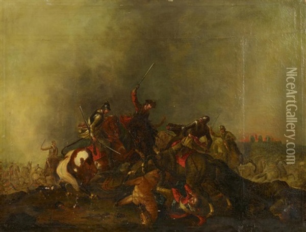 Reiterschlacht Oil Painting - Jan van Huchtenburg