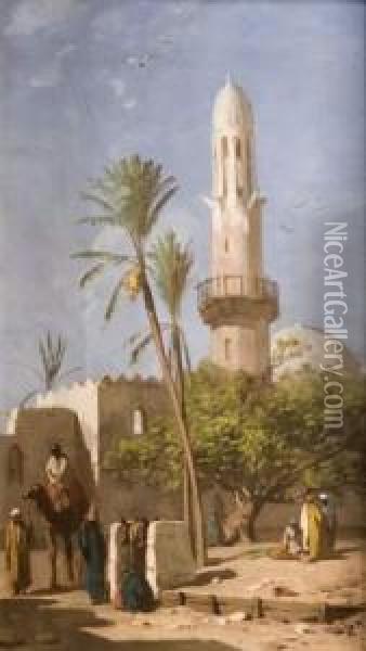 Mosquee En Egypte Oil Painting - Claude Charles Rudhart