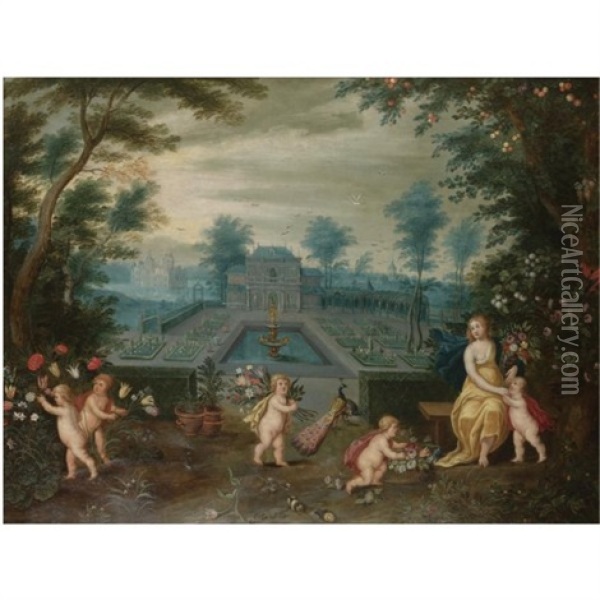 An Allegory Of Spring Oil Painting - Gerard de la Vallee
