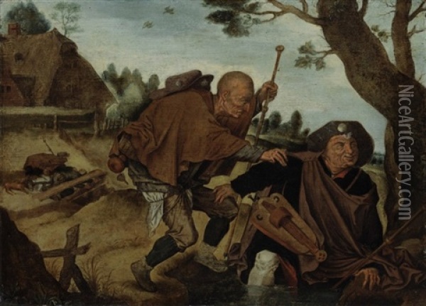 The Blind Leading The Blind Oil Painting - Pieter Brueghel the Younger