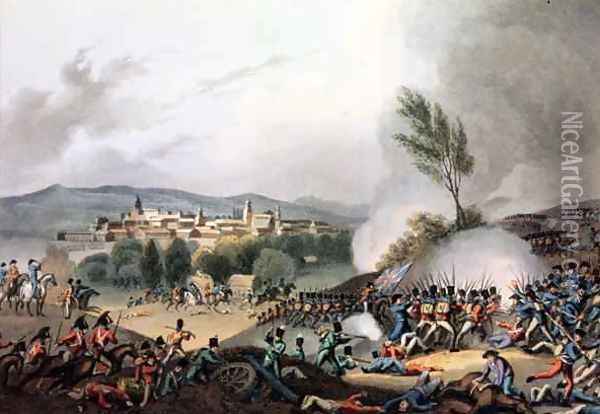 Battle of Vittoria Oil Painting - William Heath