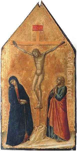 The Crucifixion Oil Painting - Pietro Lorenzetti