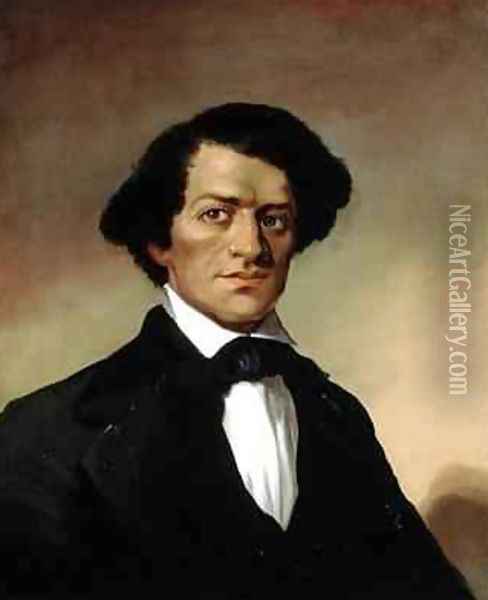 Portrait of Frederick Douglass 1818-95 Oil Painting - Elisha Hammond