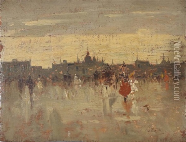 Parigi, Impressione Oil Painting - Antonino Leto
