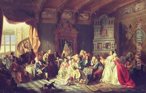 The Assembly under Peter the Great Oil Painting - Stanislaus von Chlebowski