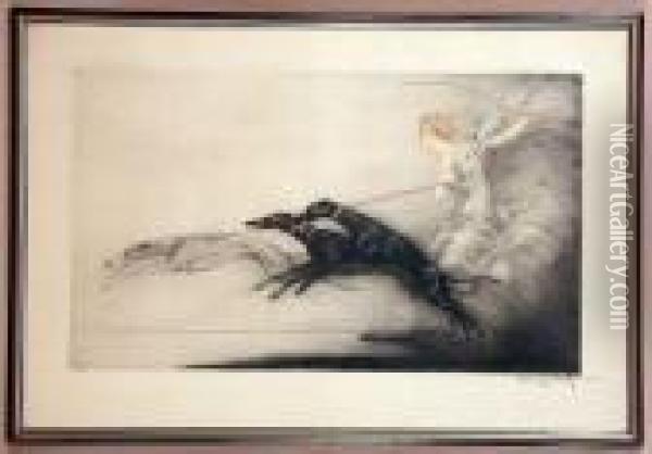 Speed (h./c./i. 311) Oil Painting - Louis Icart