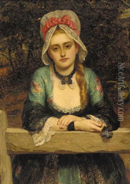 Forget-me-not Oil Painting - Charles Sillem Lidderdale