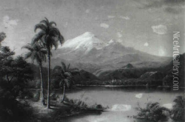 Mount Cayambe, Ecuador Oil Painting - Louis Remy Mignot