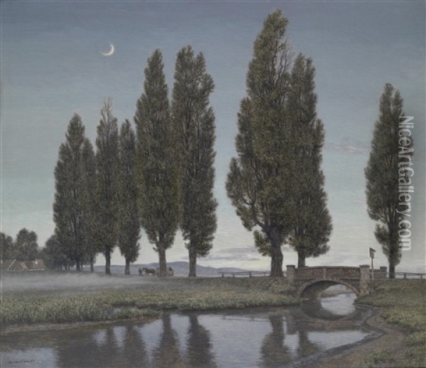 Abend I Oil Painting - Thomas Leitner