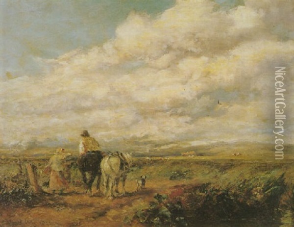 Going To The Hayfield Oil Painting - David Cox the Elder