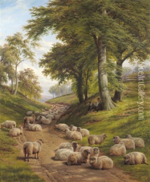 The End Of The Lane Oil Painting - Charles Jones