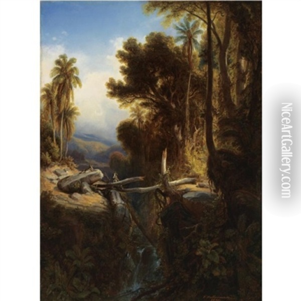 Paisaje De Venezuela Oil Painting - Ferdinand Bellermann