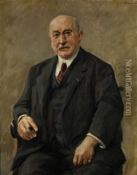 Bildnis Des Berliner Regierungsbaumeisters Und Baurats Adolf Schiller Oil Painting - Max Liebermann