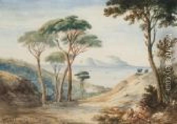 Coastal View Oil Painting - Consalvo Carelli