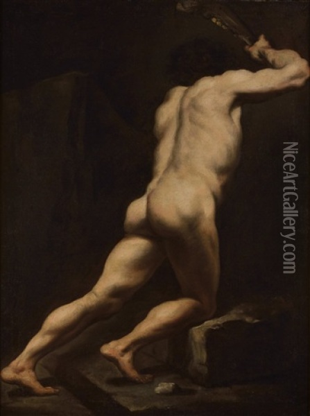 Samson Oil Painting - Annibale Carracci