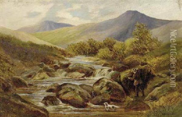 In The Highlands Oil Painting - Henry Decon Hillier