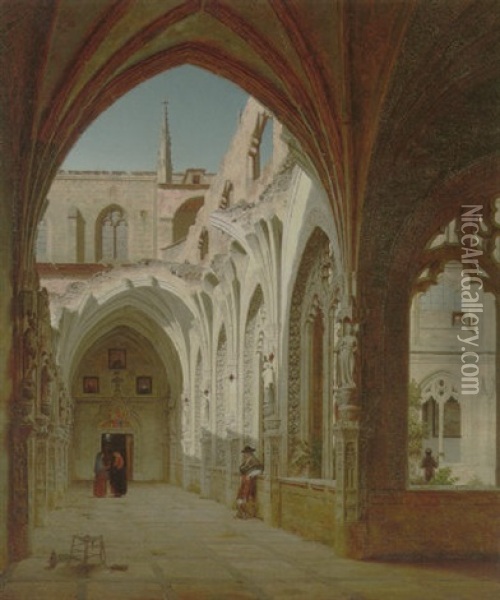 Parti Fra Klosteret St. Juan De Los Reyes I Toledo Oil Painting - Heinrich Hansen