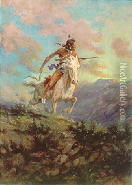 The Messenger Oil Painting - Edgar Samuel Paxson