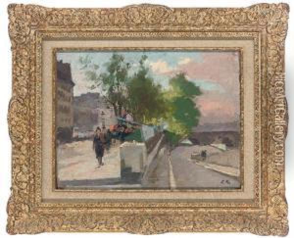 Quai Des Grands Augustins Oil Painting - Jules Ernest Renoux