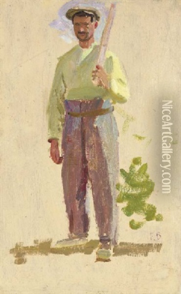 Vendangeur A La Casquette Oil Painting - Frederic Bazille