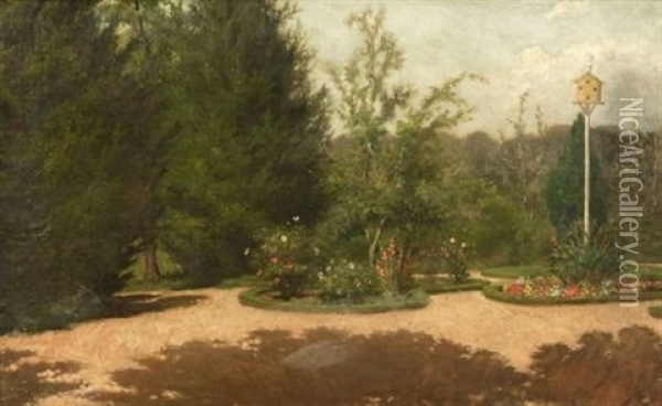 The Boston Public Gardens Oil Painting - John Dabour