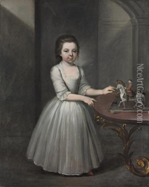 Portrait Of A Young Girl Oil Painting - Francis Brerewood