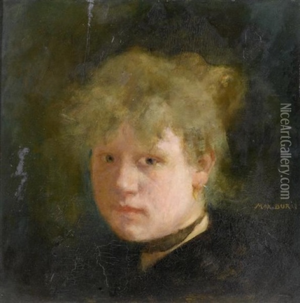 Portrait Einer Jungen Frau Oil Painting - Max-Alfred Buri