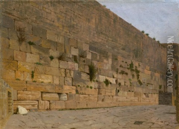 Le Mur De Salomon Oil Painting - Jean-Leon Gerome