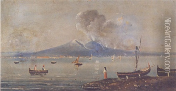Vesuvius Oil Painting - Aristidis Glykas