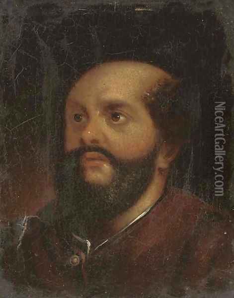 Head of a bearded man Oil Painting - Januarius Zick