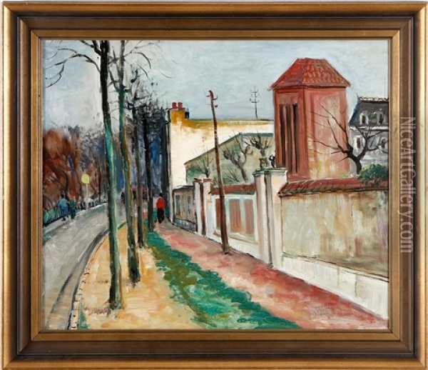 Gata I Champigny, Nara Paris 1939 Oil Painting - Erik Joensson