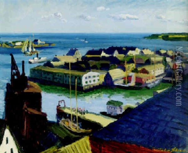 Fishing Port, Gloucester Oil Painting - John French Sloan