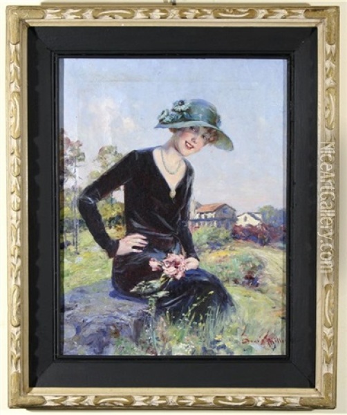 Portrait Of A Young Lady Oil Painting - Francis Miller