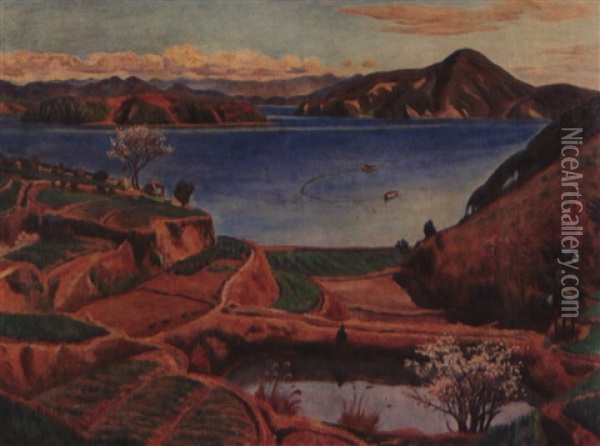 Hiroshima Landscape Oil Painting - Kunzo Minami
