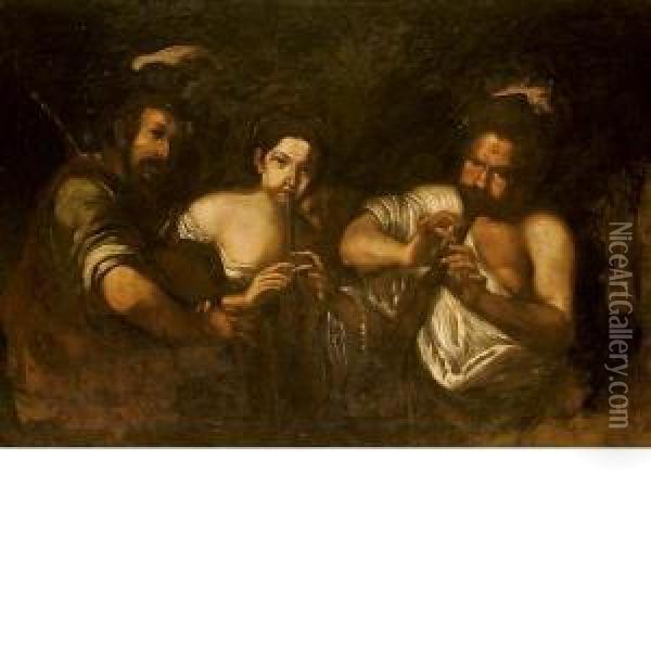 I Pifferai Oil Painting - Bernardo Strozzi