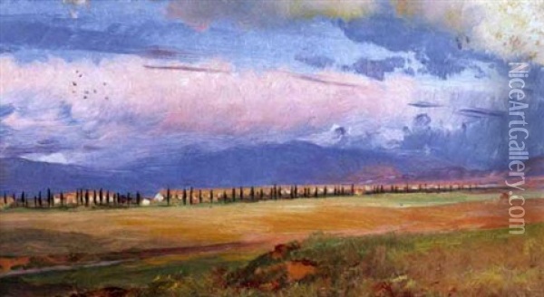 Campagna Romana An Der Via Appia Oil Painting - Alexander Kips