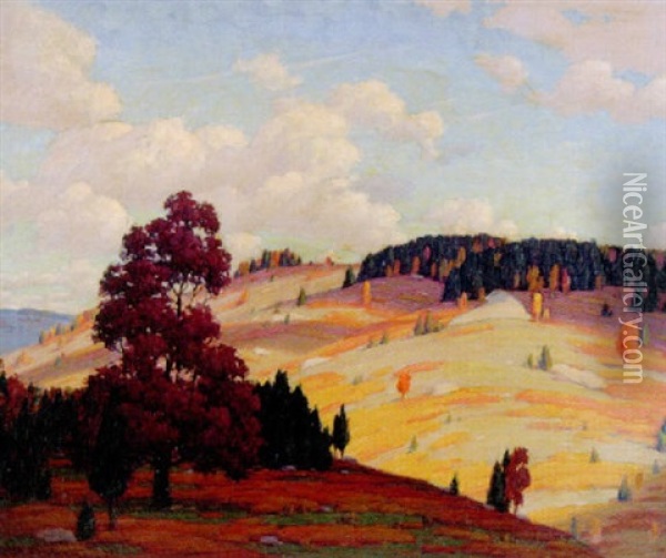 Shining Hills Oil Painting - Andrew Thomas Schwartz